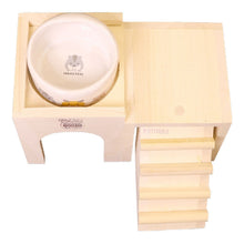 Load image into Gallery viewer, Marukan Small Wooden House with Top Deck -  15cm x 15cm x 10cm