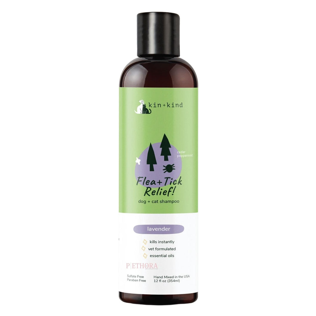 Kin+Kind Flea and Tick Relief Natural Shampoo (Lavender) - 354ml