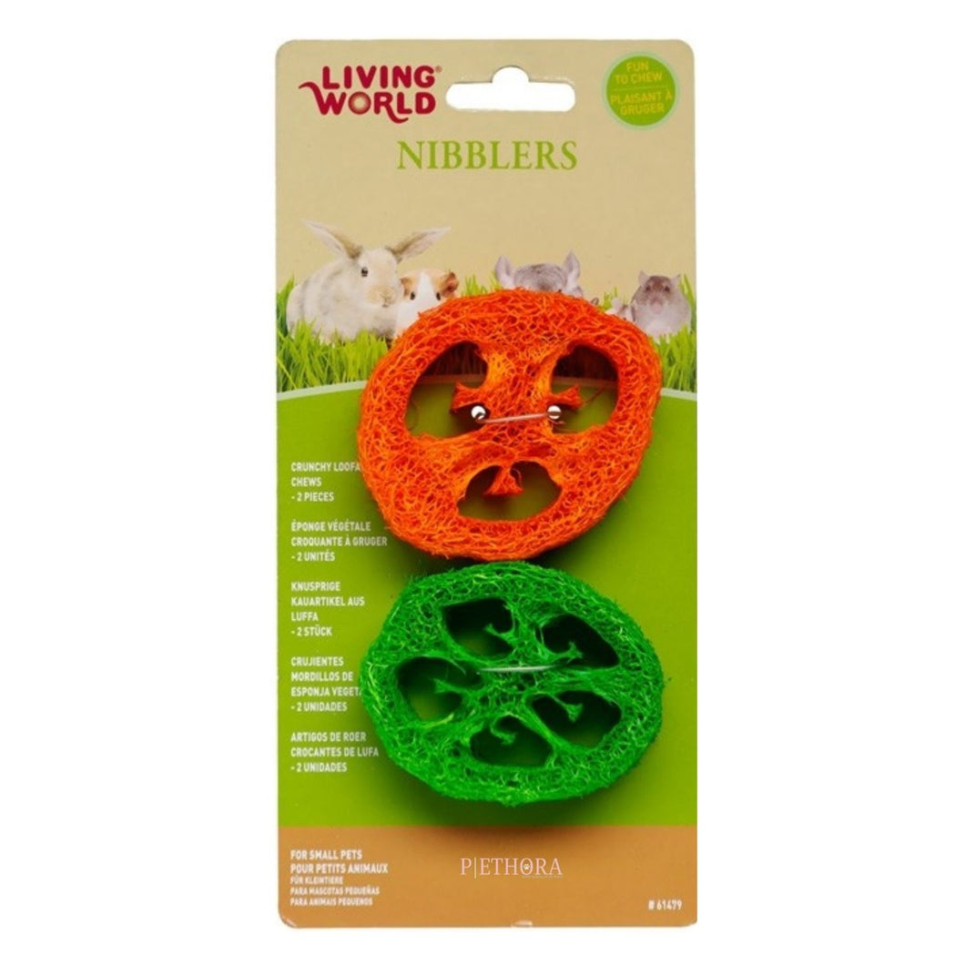 Living World Nibblers Slices Loofah Chews - 2.54cm x 9.91cm x 21.08cm