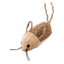 Load image into Gallery viewer, Marukan Mouse Hemp Mesh Dental Cat Toy - 3.5cm x 2.4cm x 13.5cm
