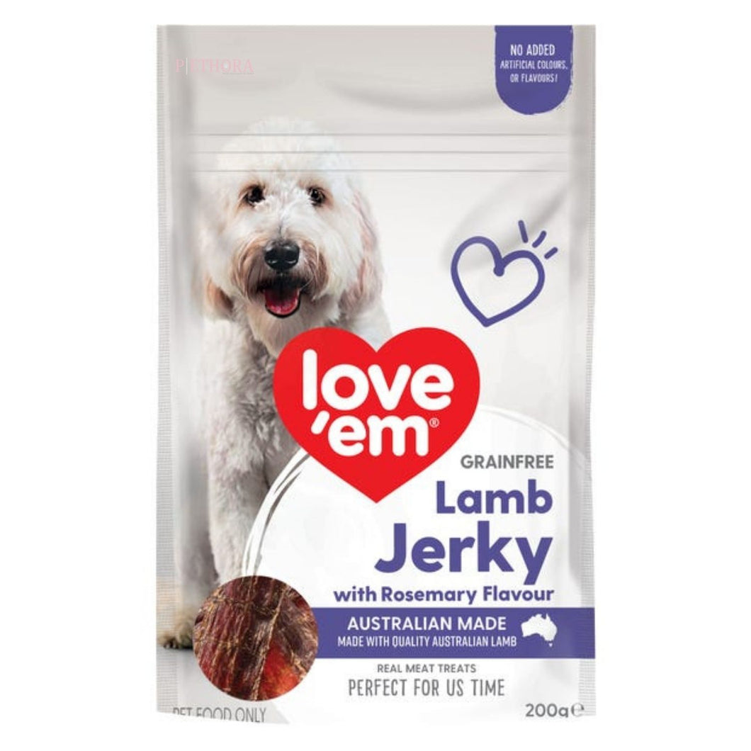 Love'em Grainfree Lamb Jerky with Rosemary