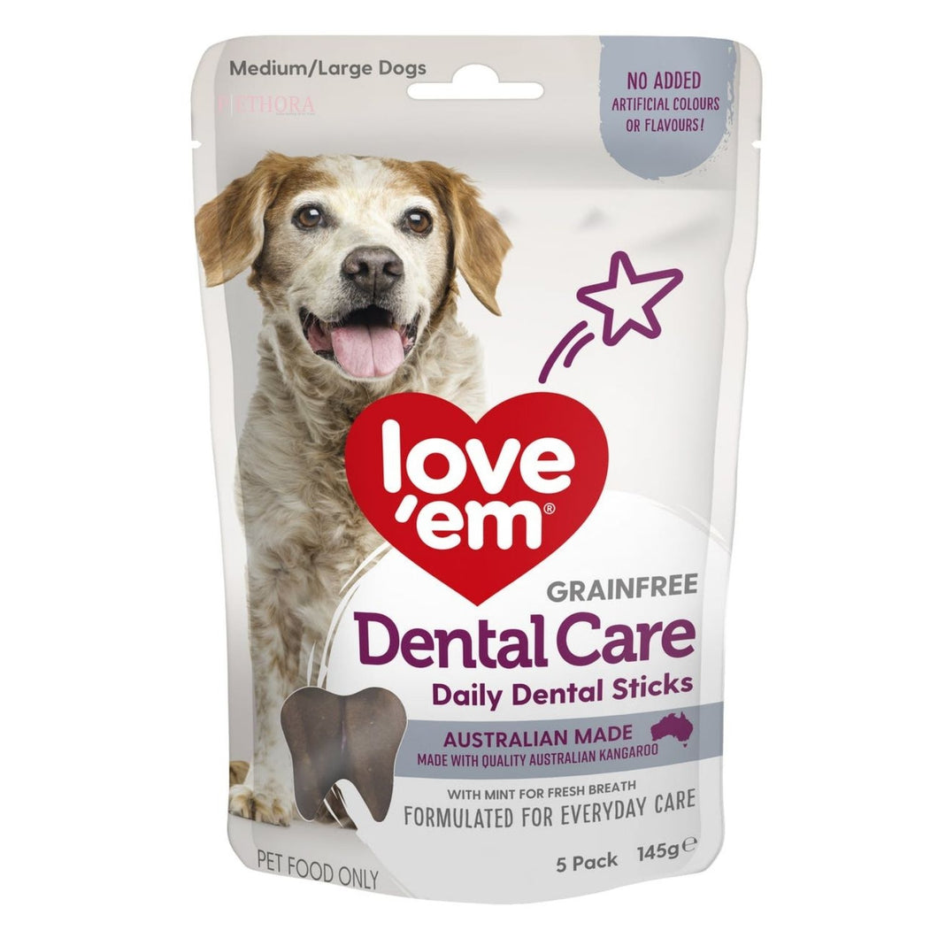 Love'em Grainfree Dental Care Daily Dental Sticks - Medium / Large